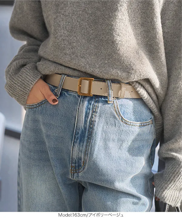 ゴールドバックル太ベルト [J1189] - レディースファッション通販 神戸