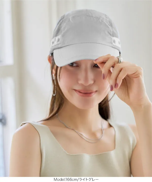 [ UVカット　撥水加工 ] 3wayネックカバーつきUVキャップ [J1214]【メール便】