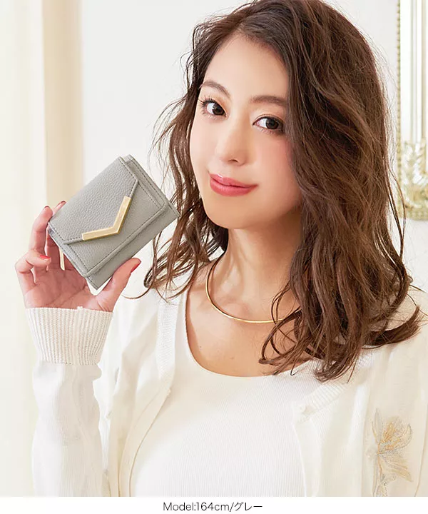 コンパクト三つ折りミニウォレット[J457] - レディースファッション