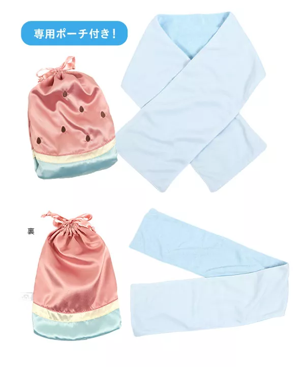 巾着セット冷感マフラー [J843]