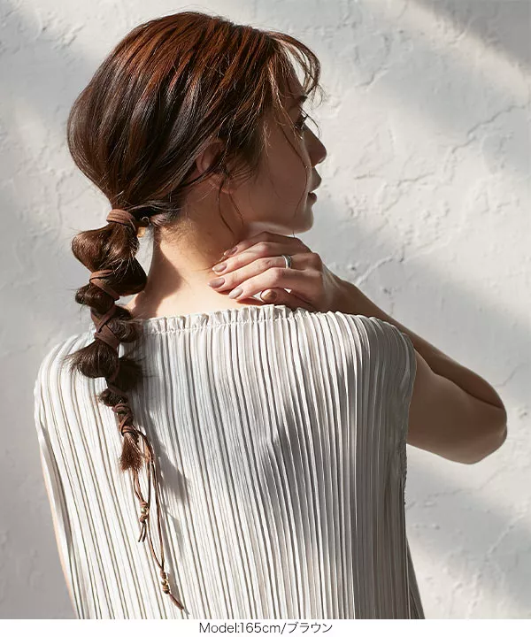 スエードライクポニーヘアフックコード [J862] - レディース