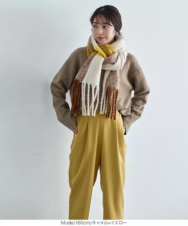 チェック柄マフラー [J934] - レディースファッション通販 神戸レタス