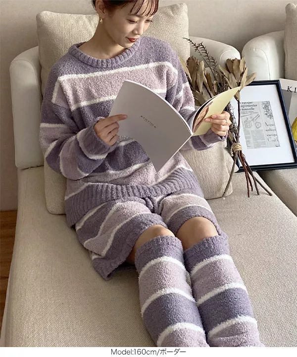 stina レッグウォーマー stina / tweed leg warmer / light gray