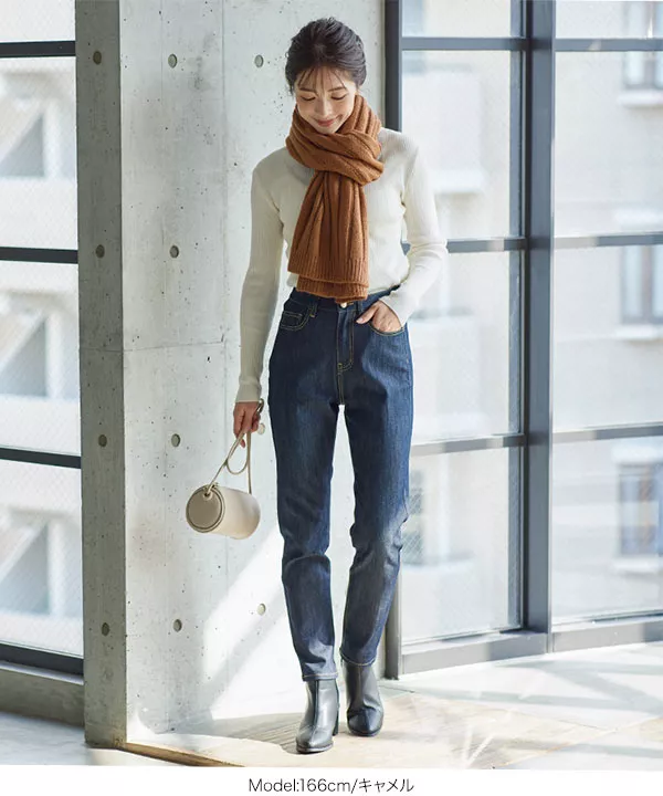 太リブニットマフラー [J986] - レディースファッション通販 神戸