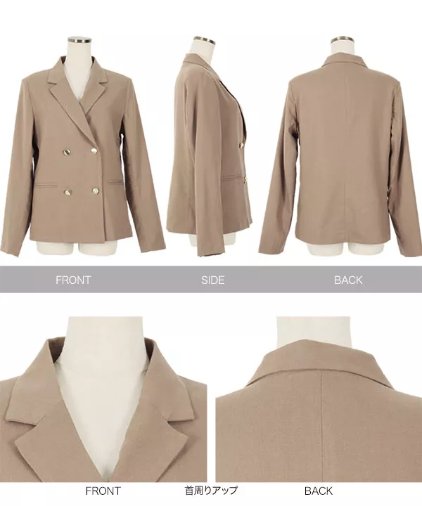 レディースジャケット 裏地付きリネンジャケット [K1033] - レディースファッション通販 神戸