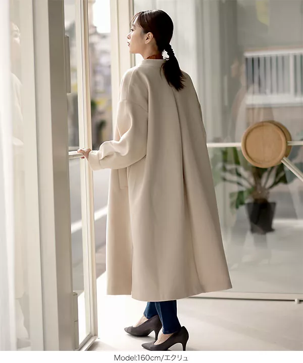 人気ブランド新作豊富 ボリュームスリーブノーカラーコート [K1065] - レディース 服＆ファッション小物