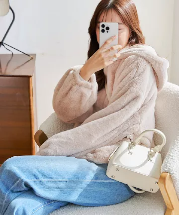極美品 UGG レオパード ファージャケット エコファー フーディー