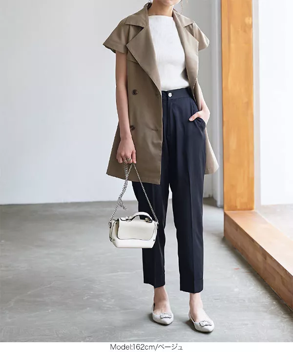 25年購入 グレースコンチネンタル トレンチジレ ルーズツイードジレジャケット / GRACE CONTINENTAL | GRACE