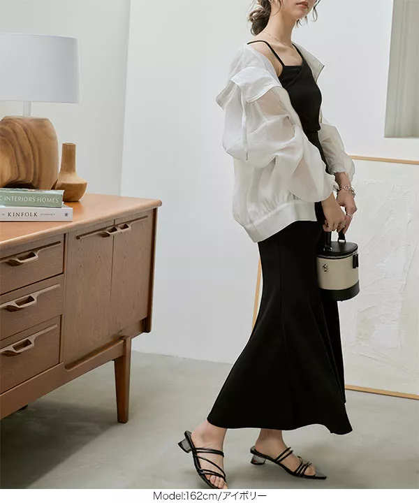 【Victoria Beckham】アップリケドレープサテンクレープガウン シアーボリュームマウンパ [K1202] - レディースファッション