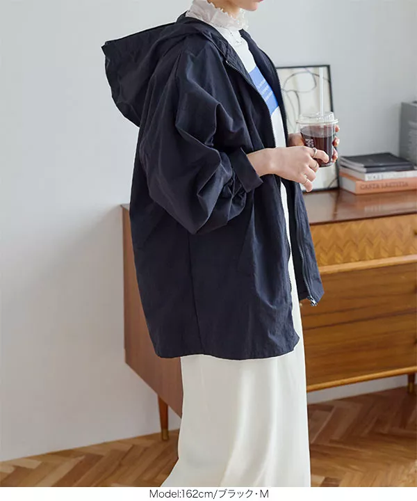 選べる2サイズ ボリュームスリーブビッグシルエットマウンテンパーカー