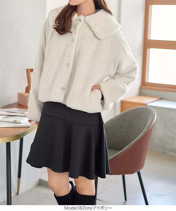 ♡MACPHEE♡マカフィー フェイクファーブルゾン コート ショート丈 TOMORROWLAND MACPHEE(マカフィ) FAKE FUR フェイクファー