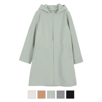 [M～XL]2wayフード付きストレッチロングコート