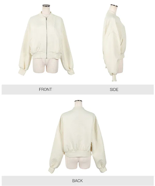 ぽこぽこドットボリュームスリーブブルゾン [K1299] - レディース