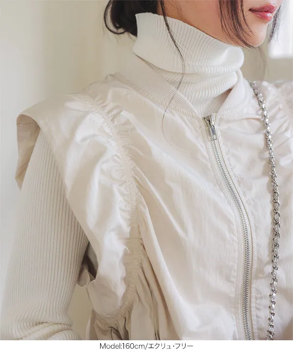 シャーリングベスト [K1363] - レディースファッション通販 神戸レタス