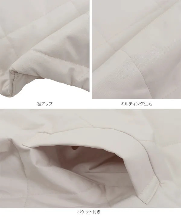 [ あったか裏シャギー ]　キルティングジップアウター [K1370]