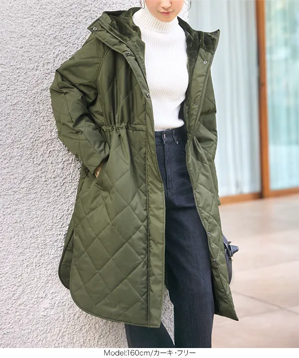 あったか裏シャギー ] ウエストストリングロングアウター [K1381