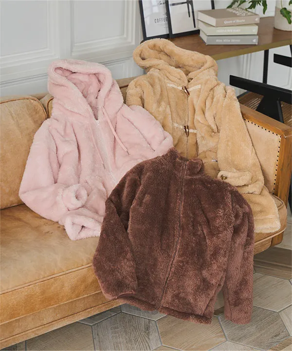 ファーフリースジップアップジャケット [K1382] - レディース