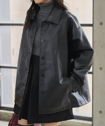 フェイクレザージャケット [K1386] - レディースファッション通販 神戸