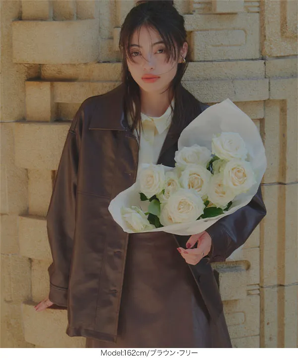 フェイクレザージャケット [K1386] - レディースファッション通販 神戸