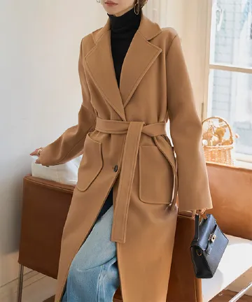 ベーシックロングコート [K1388]