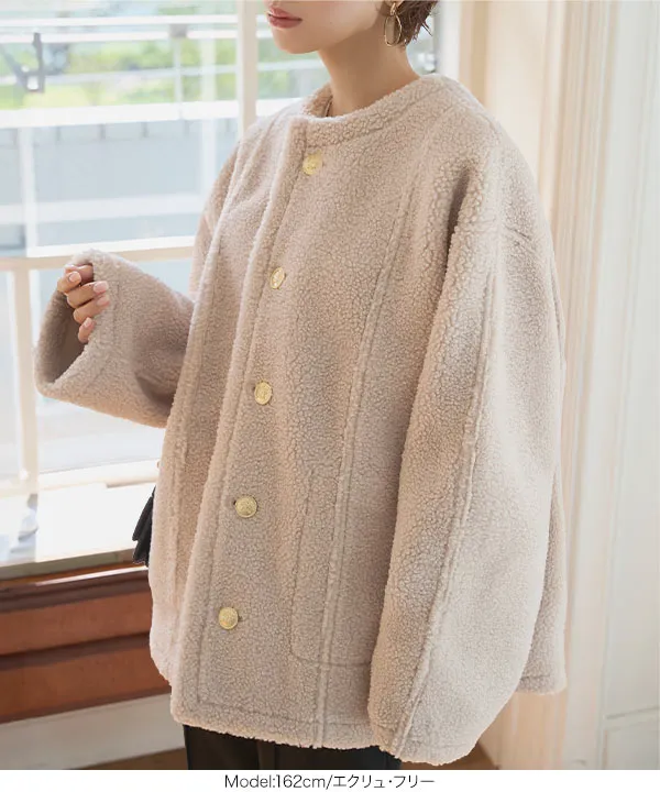 ムートンリバーシブルショート丈コート [K1394]| 特別価格&送料無料 12