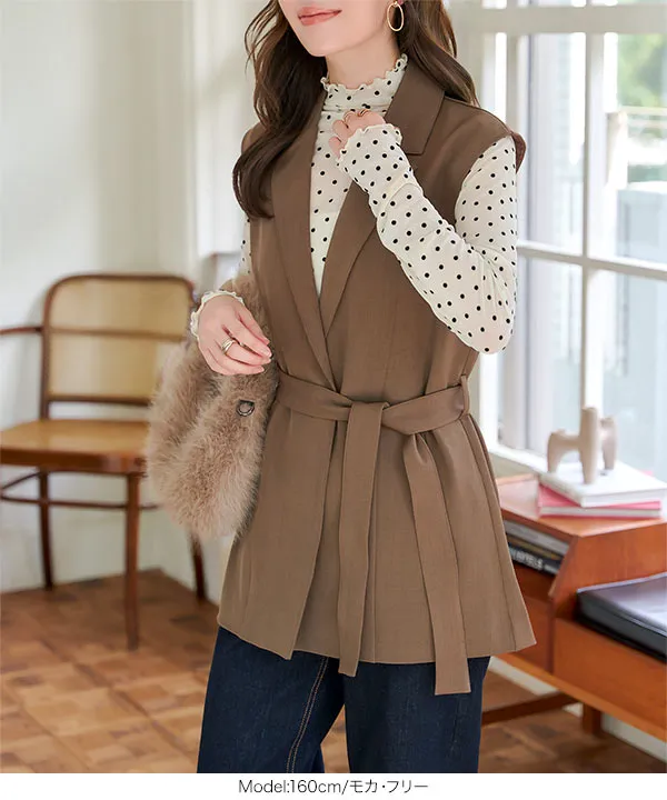 防シワテーラードジレベスト [K1395] - レディースファッション通販