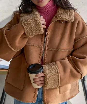 ムートンボアライダースコート [K1400]