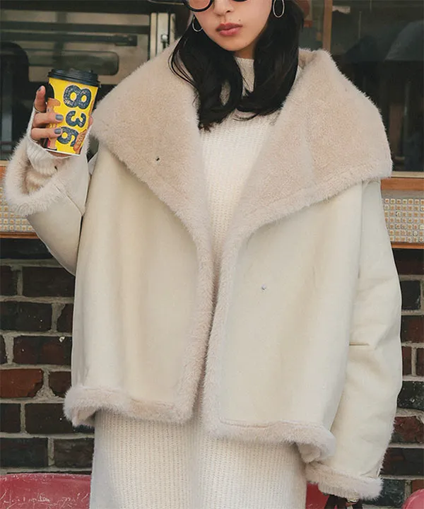 gibous ファーコート　アウター 楽天市場】 フェイクファー ノーカラーコート [K1198