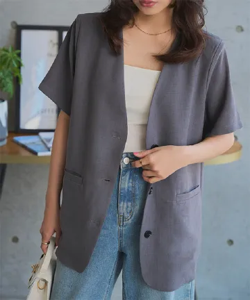 半袖エアリージャケット [K1405]