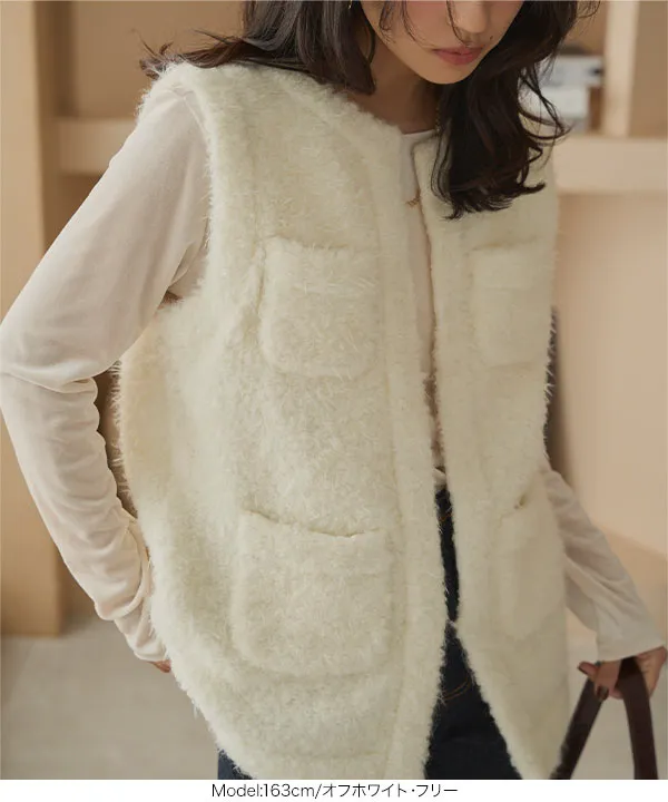 シャギーツイードジレ [K1406] - レディースファッション通販 神戸