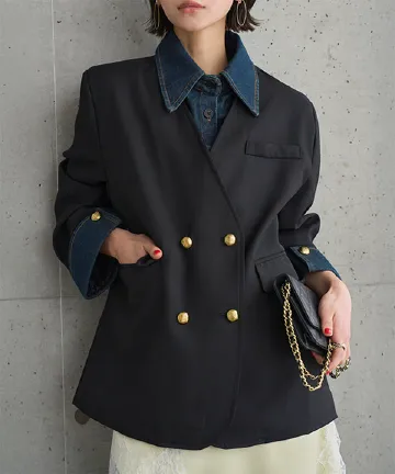 選べるタイプ デニムドッキングジャケット [K1437]