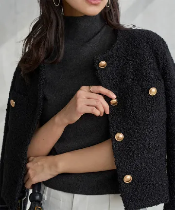 ブークレショート丈ジャケット [K1440]