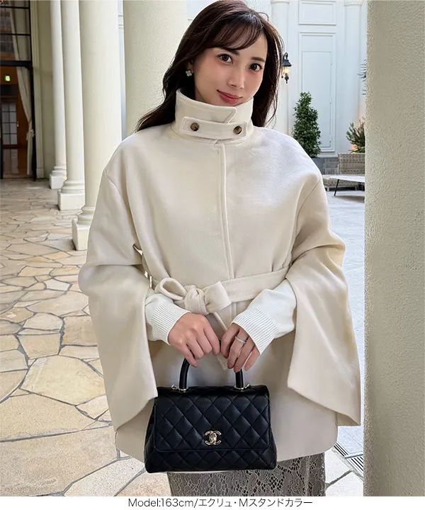 [ 岡部あゆみさんコラボ ] 選べる2タイプ袖ファスナー付きミドル丈コート [K1464]| 送料無料 10/25(日)12:00~10/26(月)12:00まで