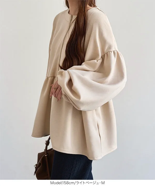 [ mamaレタス ] 前後2wayペプラムジップブルゾン [K1480]