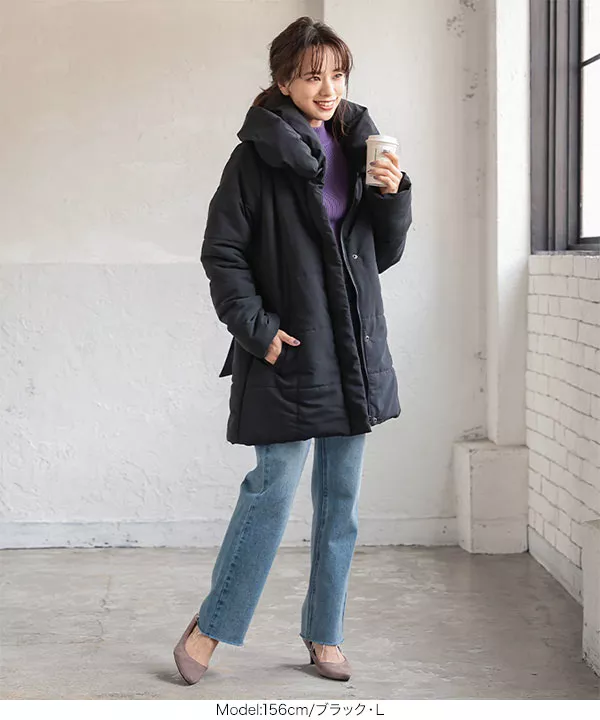 中綿ロングコート[K514] - レディースファッション通販 神戸レタス