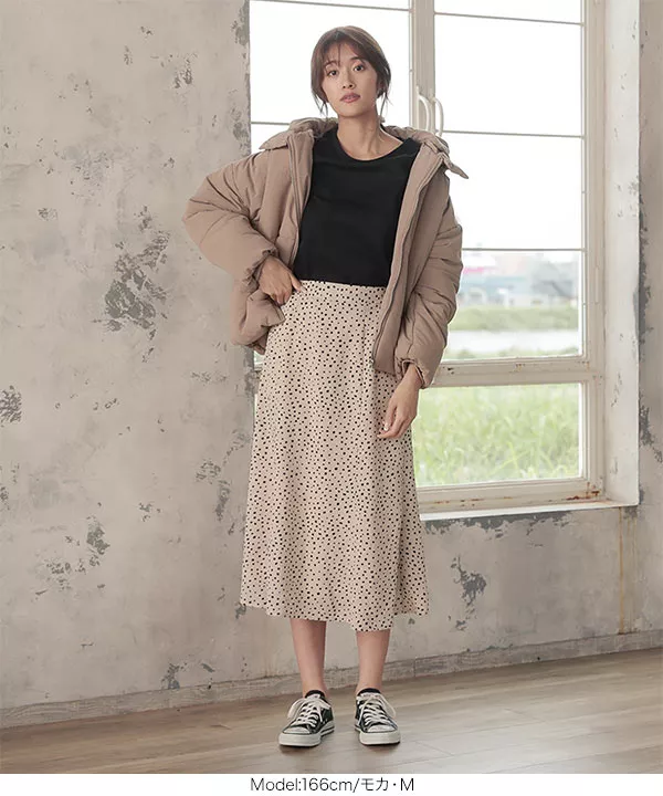 抜き衿ドロップショルダー中綿アウター [K748] - レディース