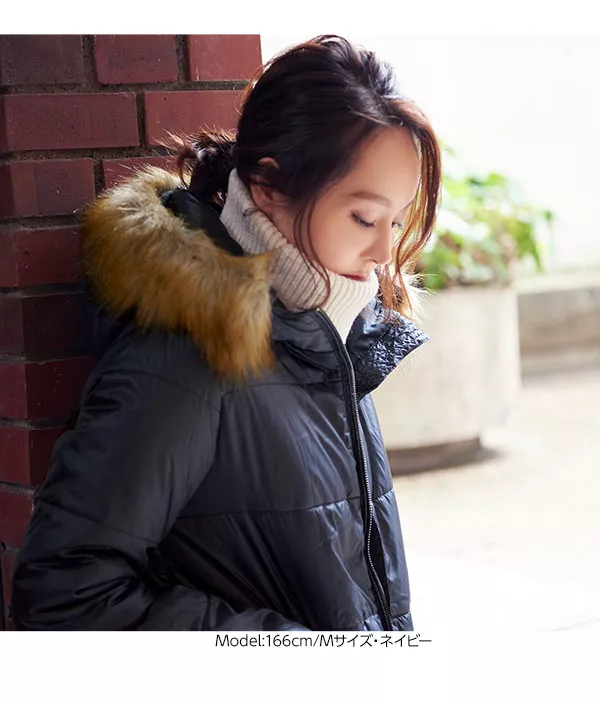 中綿コクーンロング丈アウター [K750] - レディースファッション通販