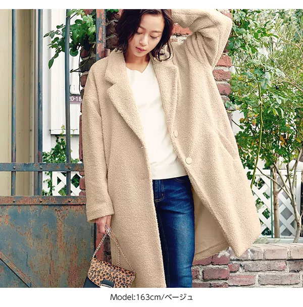 ボアチェスターコート [K785] - レディースファッション通販 神戸