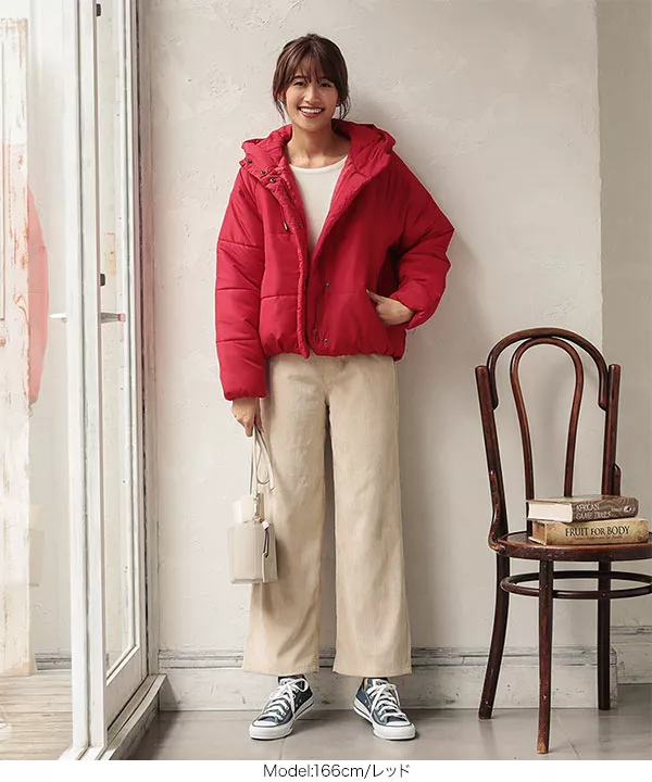 casa fline フードマフラー付き中綿コート 公式完売品】CASA FLINE カーサフライン フードマフラー付き中綿