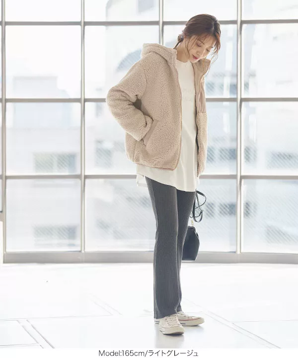 ボアフードブルゾン [K817] - レディースファッション通販 神戸レタス