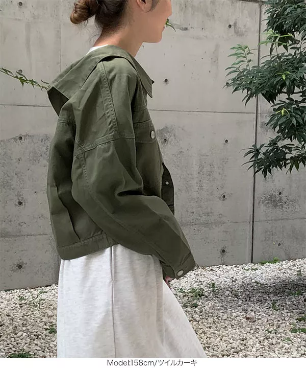 バックボタン付きゆるジャケット [K829]