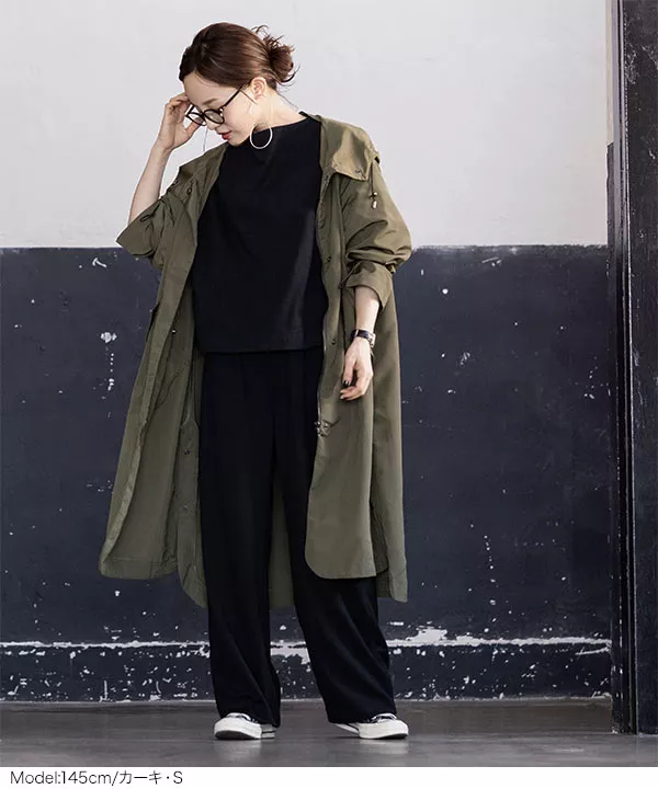 田中亜希子さんコラボ ]ロングモッズコート [K850] - レディース