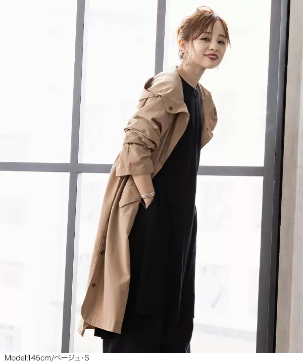 田中亜希子さんコラボ ]ロングモッズコート [K850] - レディース