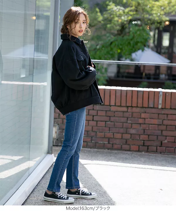 【美品】Stone  COTTON ブルゾン 暖かさUP】ウォッシュ加工デニムブルゾン中綿ジャケット T1361 | wshot