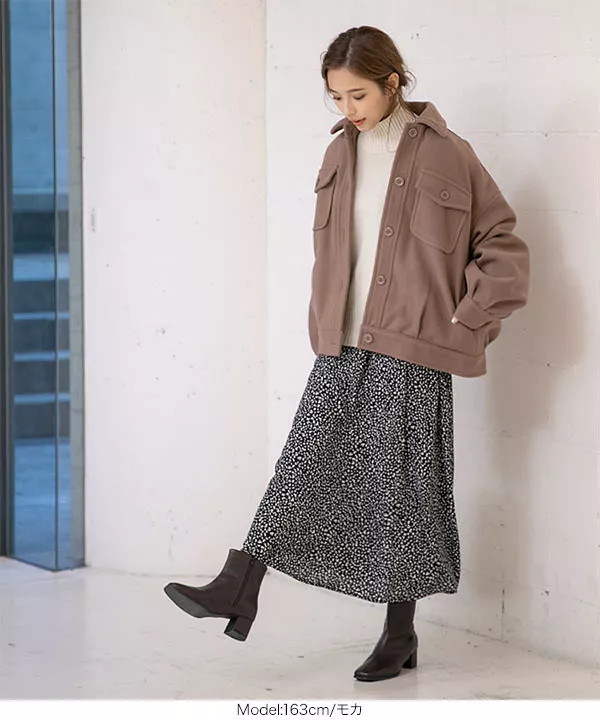 中綿メルトンビッグブルゾン [K853] - レディースファッション通販