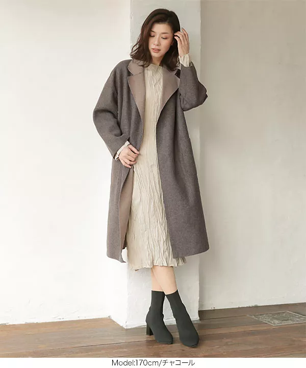 kiira ニットコート☆ YASHIKI - Ginrei Knit Coat(MOCHA) | Salty