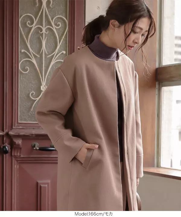 aiko87mayomayo ☆ペゼリコ　ノーカラーコート　ウールコート Filomo（フィローモ） ノーカラー コート レディース 秋 冬 ノーカラー