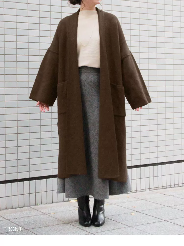 ボリュームスリーブニットコート [K881] - レディースファッション通販