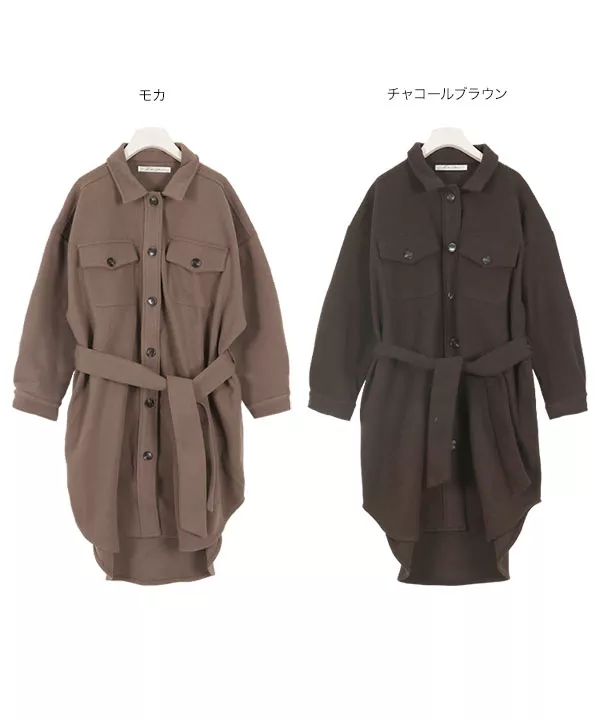メルトンCPOシャツロングコート [K886]
