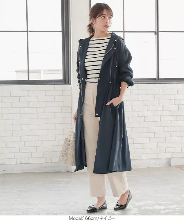 パプリカさま　コート グランジコットンポプリンステンカラーショートコート｜BIGI